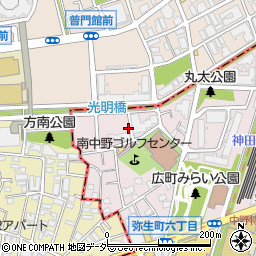 東京都中野区弥生町6丁目6周辺の地図
