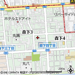 東京都江東区森下周辺の地図