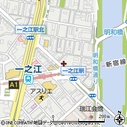 餃子の王将一之江駅前店周辺の地図