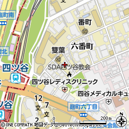 東京都千代田区六番町11周辺の地図