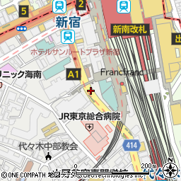小田急﻿ホテルセンチュリーサザンタワー周辺の地図