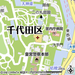 皇居三の丸尚蔵館周辺の地図