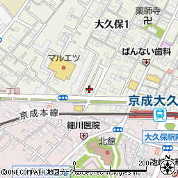 リパーク京成大久保第２駐車場周辺の地図