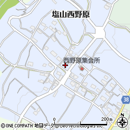 山梨県甲州市塩山西野原373周辺の地図