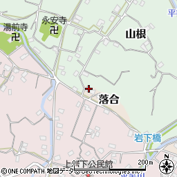 山梨県山梨市落合1414周辺の地図