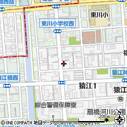 朝日信用金庫猿江支店周辺の地図