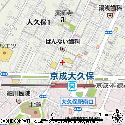 日高屋 京成大久保店周辺の地図