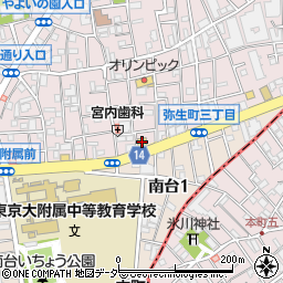 ローソン・スリーエフ中野弥生町店周辺の地図