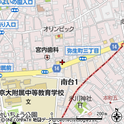 東京都中野区弥生町3丁目11-1周辺の地図