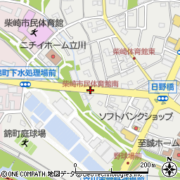 柴崎市民体育館南周辺の地図