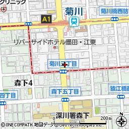 菊川３丁目パーキングメーター３周辺の地図