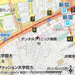 東京都渋谷区代々木2丁目周辺の地図