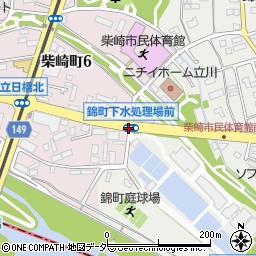 錦町下水処理場前周辺の地図