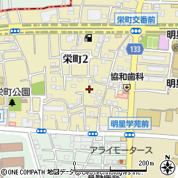 東京都府中市栄町2丁目周辺の地図