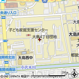 東京都江東区大島4丁目周辺の地図