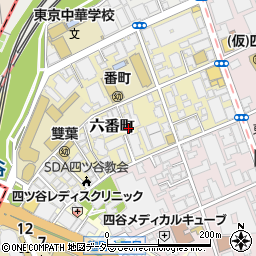 東京都千代田区六番町7-38周辺の地図