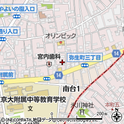 東京都中野区弥生町3丁目12-1周辺の地図