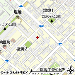 千葉県市川市塩焼周辺の地図