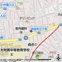 東京都中野区弥生町3丁目10周辺の地図
