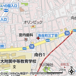 東京都中野区弥生町3丁目10周辺の地図