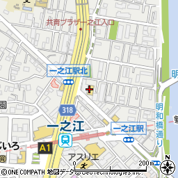 くすりの福太郎　一之江店周辺の地図