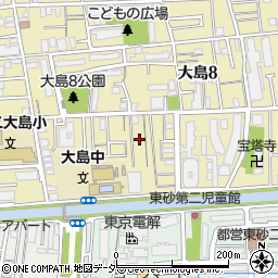 東京都江東区大島8丁目14周辺の地図