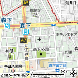 東京都江東区森下2丁目周辺の地図
