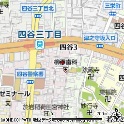 東京都新宿区左門町1周辺の地図