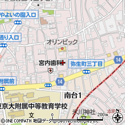 東京都中野区弥生町3丁目12-17周辺の地図