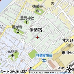 千葉県市川市伊勢宿周辺の地図