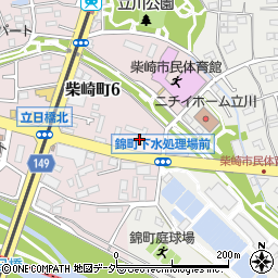 ファミリーマート柴崎町六丁目店周辺の地図