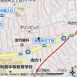 東京都中野区弥生町3丁目9-17周辺の地図