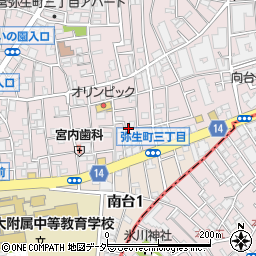 東京都中野区弥生町3丁目9周辺の地図