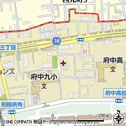ＳＡＮパークＥＣＯ府中栄町１駐車場周辺の地図