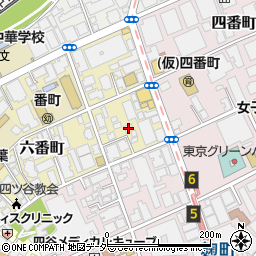 東京都千代田区六番町3-6周辺の地図
