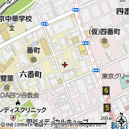 東京都千代田区六番町1-8周辺の地図