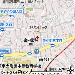 東京都中野区弥生町3丁目12周辺の地図