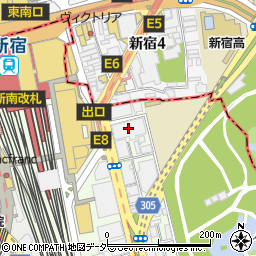 ＳＯＵＴＨＧＡＴＥ新宿周辺の地図