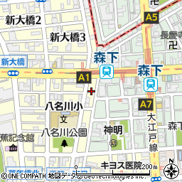 東京都江東区新大橋3丁目3周辺の地図