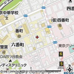 東京都千代田区六番町1-6周辺の地図