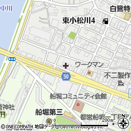 有限会社福田川商店　東小松川営業所周辺の地図