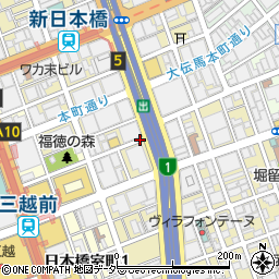 東京都中央区日本橋本町2丁目周辺の地図
