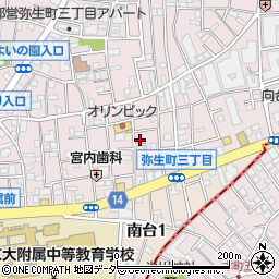 東京都中野区弥生町3丁目9-9周辺の地図