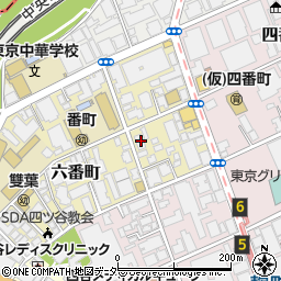 東京都千代田区六番町1-7周辺の地図