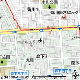 タイムズ森下第７駐車場周辺の地図