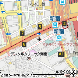 新宿駅南口郵便局 ＡＴＭ周辺の地図