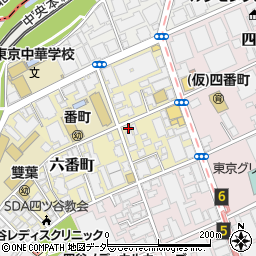 東京都千代田区六番町1-20周辺の地図