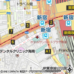 いかの墨 新宿駅南口店周辺の地図