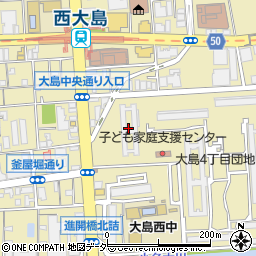 くすりの福太郎　大島４丁目団地店周辺の地図