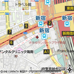 ローソン大江戸線新宿駅前店周辺の地図